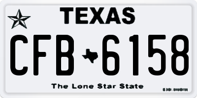 TX license plate CFB6158