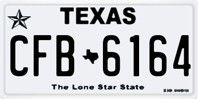 TX license plate CFB6164