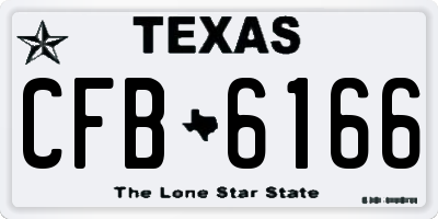 TX license plate CFB6166