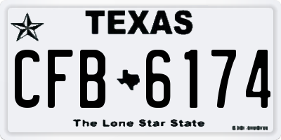 TX license plate CFB6174