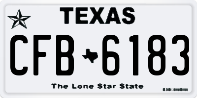 TX license plate CFB6183
