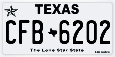 TX license plate CFB6202