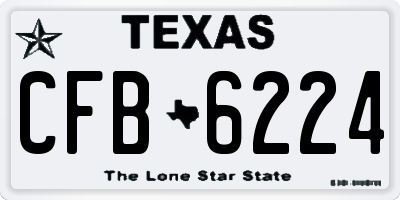 TX license plate CFB6224