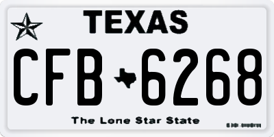 TX license plate CFB6268
