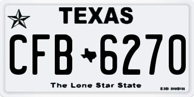 TX license plate CFB6270
