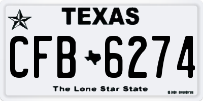 TX license plate CFB6274