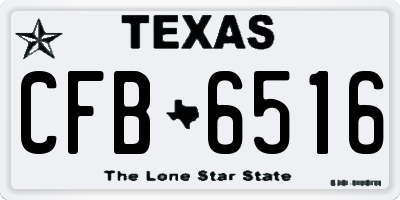 TX license plate CFB6516