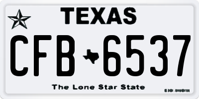 TX license plate CFB6537