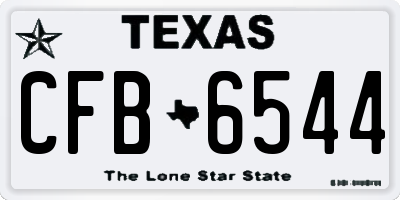 TX license plate CFB6544
