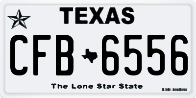 TX license plate CFB6556