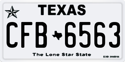 TX license plate CFB6563