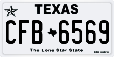 TX license plate CFB6569