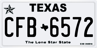 TX license plate CFB6572