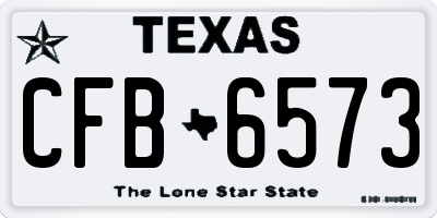 TX license plate CFB6573
