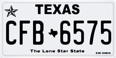 TX license plate CFB6575