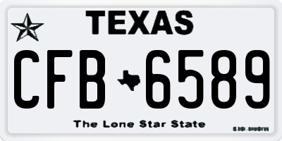 TX license plate CFB6589