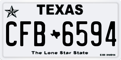 TX license plate CFB6594