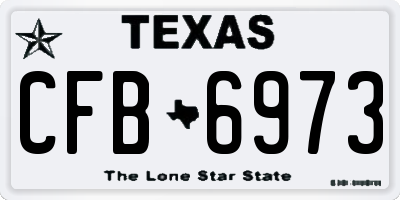 TX license plate CFB6973