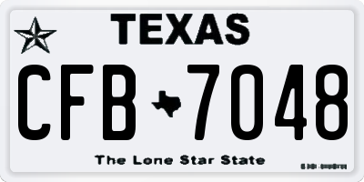 TX license plate CFB7048
