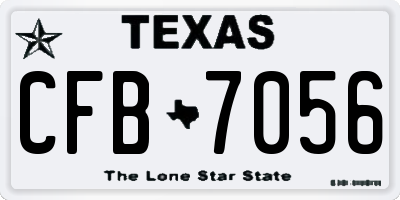 TX license plate CFB7056
