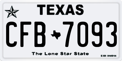 TX license plate CFB7093