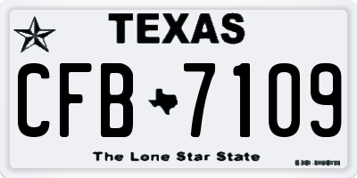TX license plate CFB7109