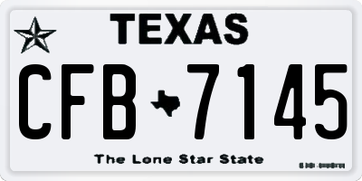 TX license plate CFB7145