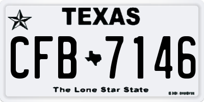 TX license plate CFB7146