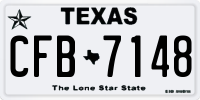 TX license plate CFB7148