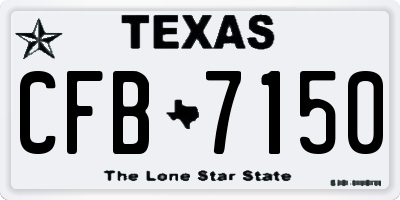 TX license plate CFB7150