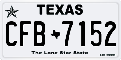TX license plate CFB7152