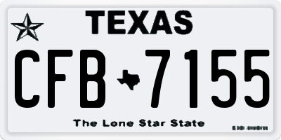 TX license plate CFB7155