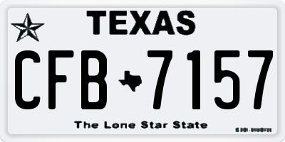 TX license plate CFB7157