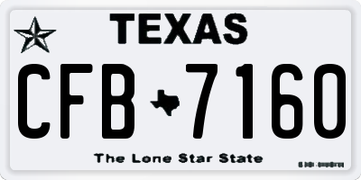 TX license plate CFB7160