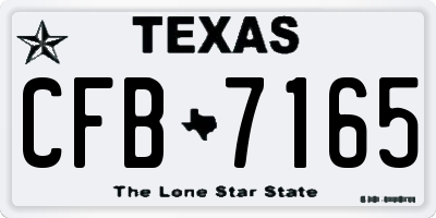 TX license plate CFB7165