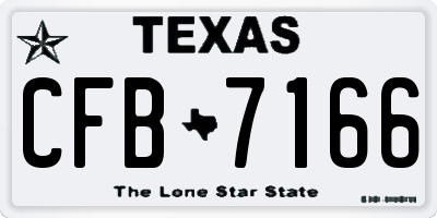 TX license plate CFB7166