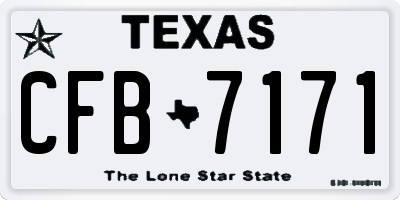 TX license plate CFB7171