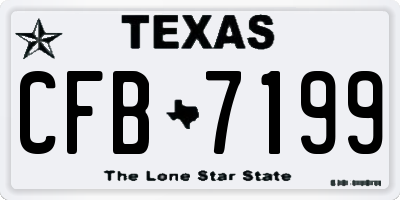 TX license plate CFB7199