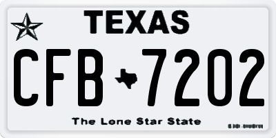 TX license plate CFB7202