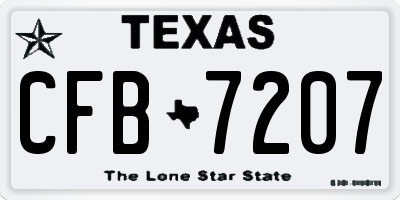 TX license plate CFB7207