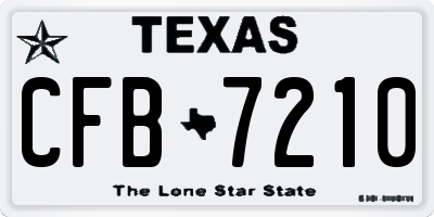 TX license plate CFB7210