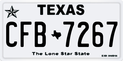 TX license plate CFB7267