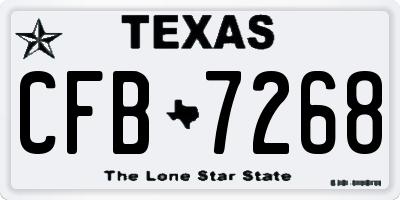 TX license plate CFB7268
