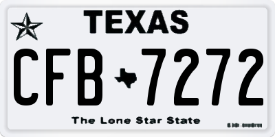 TX license plate CFB7272