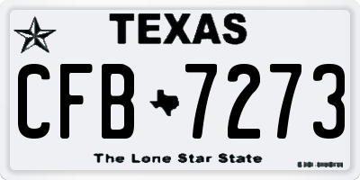 TX license plate CFB7273