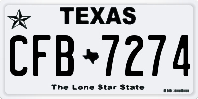 TX license plate CFB7274