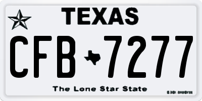 TX license plate CFB7277