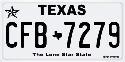 TX license plate CFB7279