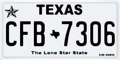 TX license plate CFB7306