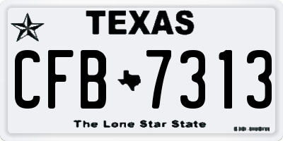 TX license plate CFB7313